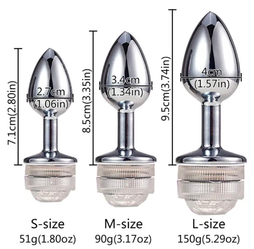 Plug anal luz LED con control talla M