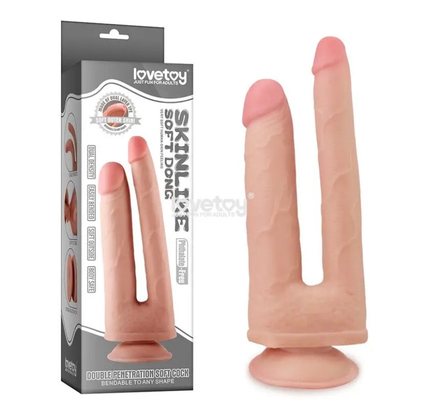 Dildo doble 21.9cm y 25cm