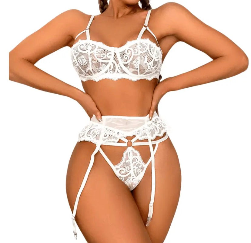 Conjunto encaje talla L