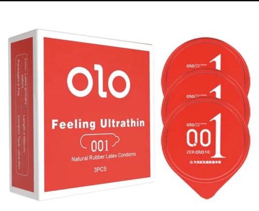 Preservativo ultrafino termosensibilidad OLO 3 unidades
