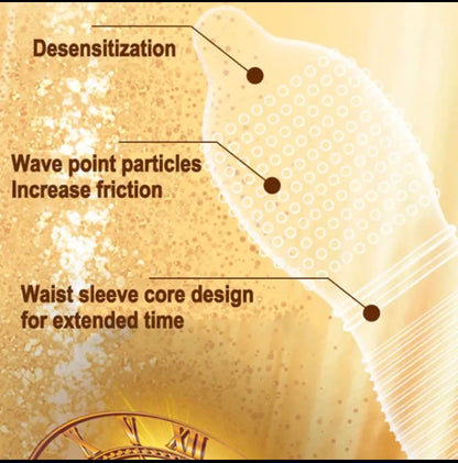Preservativos textura ultrafino retardante Gold  OLO 10 unidades